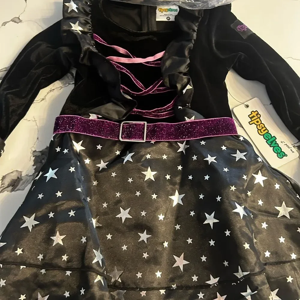 Tipsy Elves Starry Witch Costume - Black and Purple